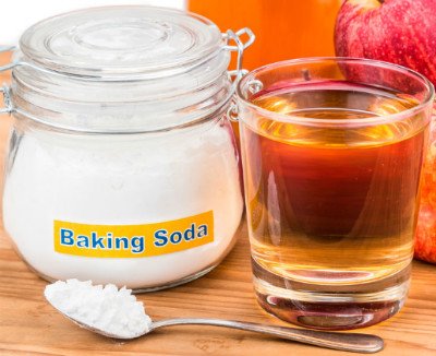 apple cider vinegar and baking soda